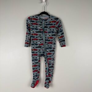 Posh Peanut Boys' Miles Printed Footed Coverall - Baby Size 3-6 months Cars